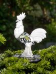 Crystal Rooster Figurine by Preciosa, 6.3 inches