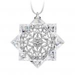 Crystal Christmas Snowflake Ornament 1.7 inches by preciosa, Czech Crystal