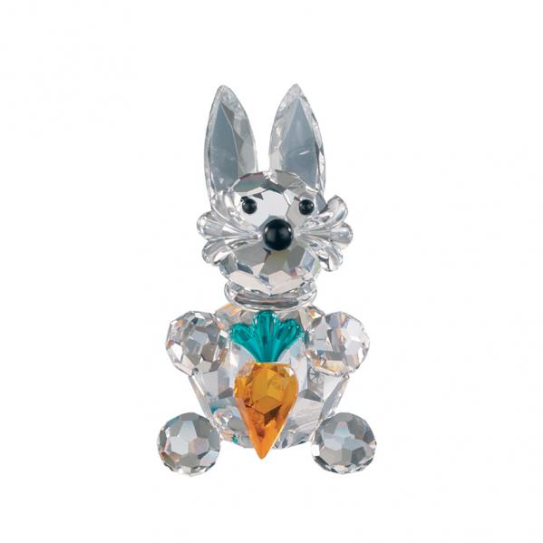 Preciosa Crystal Hare with Carrot Figurine