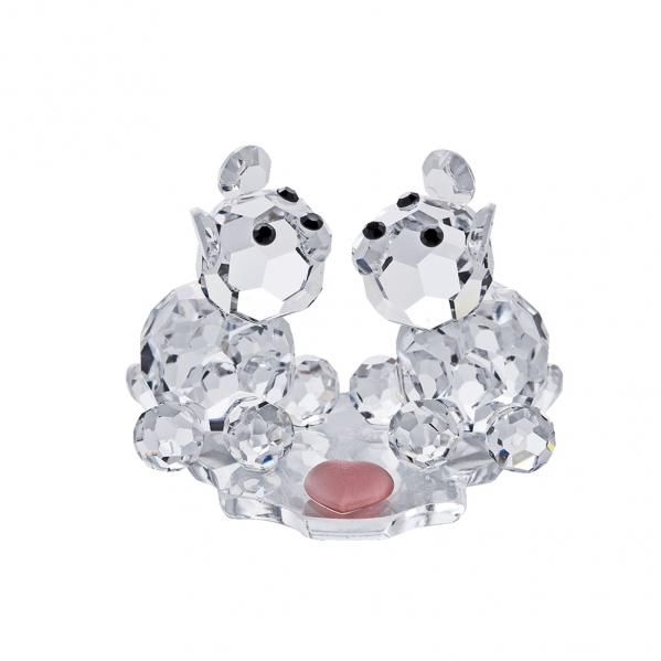 Preciosa Crystal Sweet Twosome Bears in Love Figurine