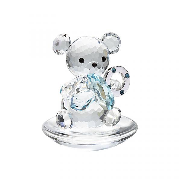 Preciosa Crystal Baby Bear holding Blue Pacifier