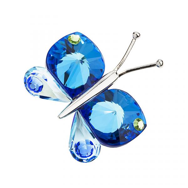 Preciosa Crystal Bermuda Blue Butterfly with magnet