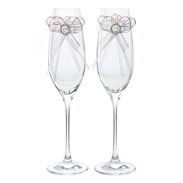 Preciosa Crystal Champagne Wedding Flutes