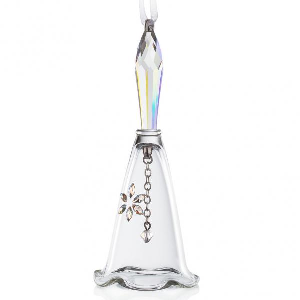 Preciosa Hanging Crystal Bell with Amber Star