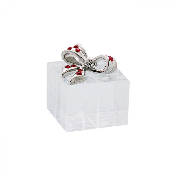 Crystal Christmas Surprise Gift Box with Bow by Preciosa Crystal