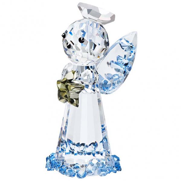 Preciosa Crystal Angel Figurine with Blue Accents holding Star
