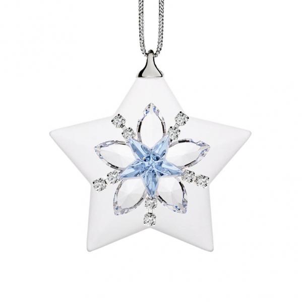 Preciosa Crystal Frosted Star Christmas Tree Ornament