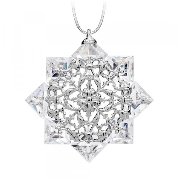 Crystal Christmas Snowflake Ornament 1.7 inch by Preciosa, Czech Crystal