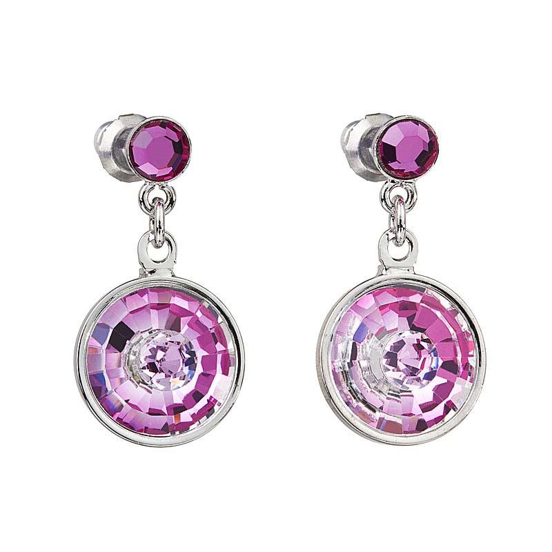 Preciosa Hanging Crystal Rosa Earrings - Livia