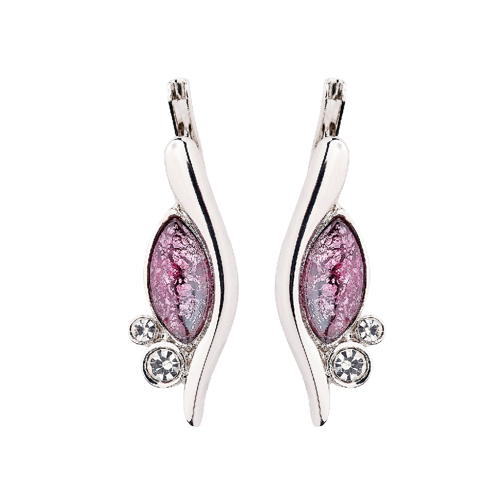 Preciosa Crystal Amethyst Gem Earrings - Jayde