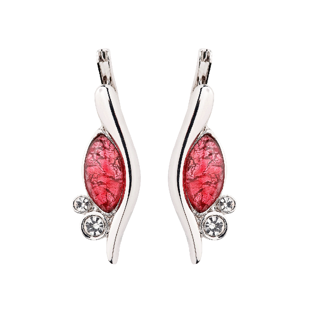 Preciosa Crystal Pink Gem Earrings - Jayde