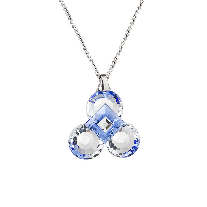 Preciosa Crystal Sapphire Clover Pendant - Jenny