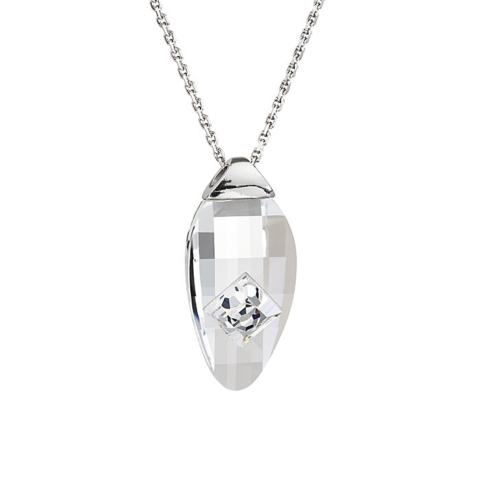 Preciosa Crystal Clear Oval Pendant - Linda