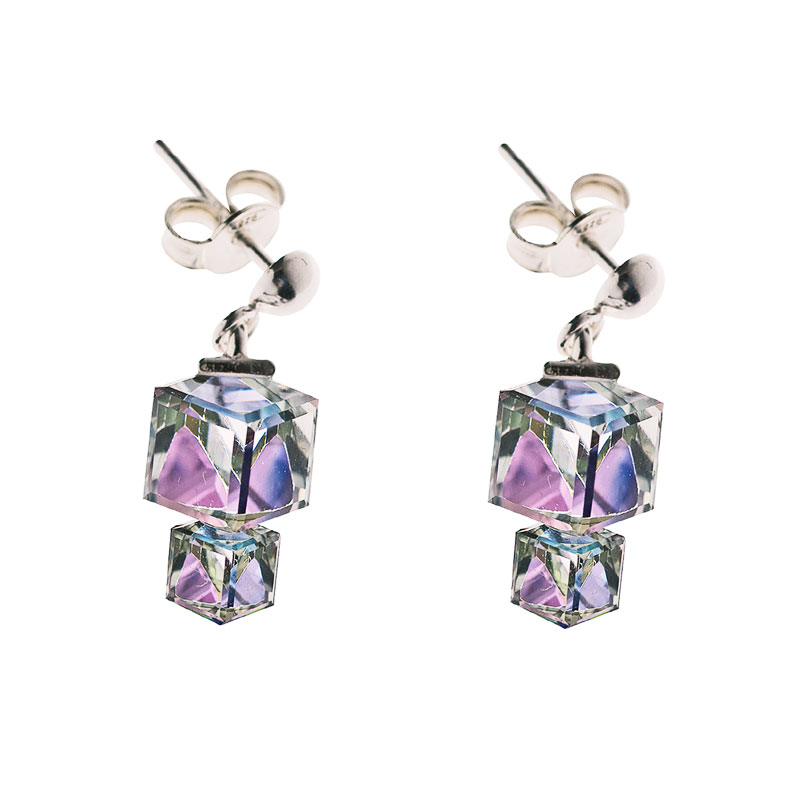 Preciosa Vitrail Light Crystal Earrings, Calypso