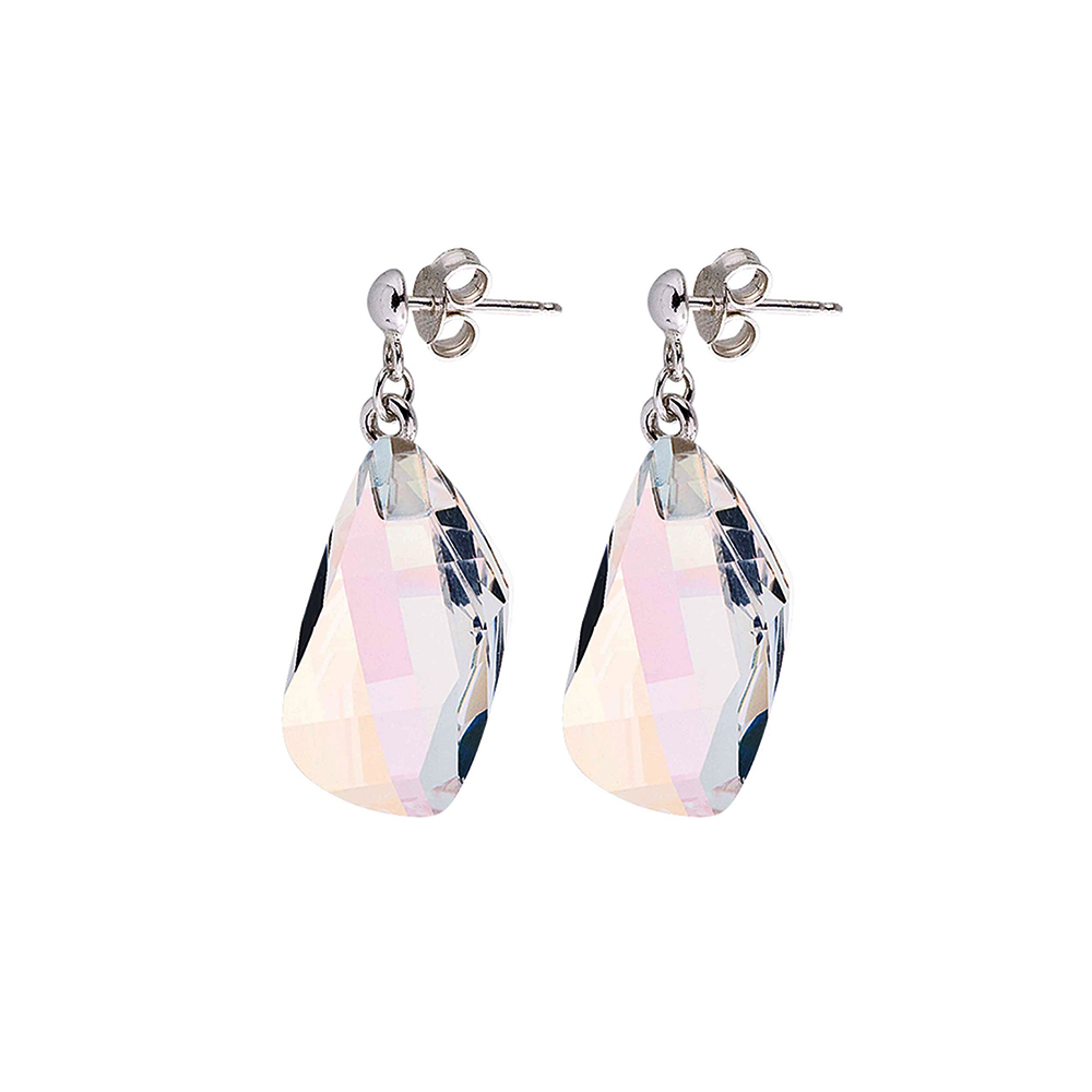 Preciosa Crystal Aurora Borealis Rock Earrings, Perfect Harmony