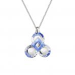 Preciosa Crystal Sapphire Clover Pendant - Jenny