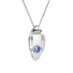 Preciosa Crystal Sapphire Oval Pendant - Linda