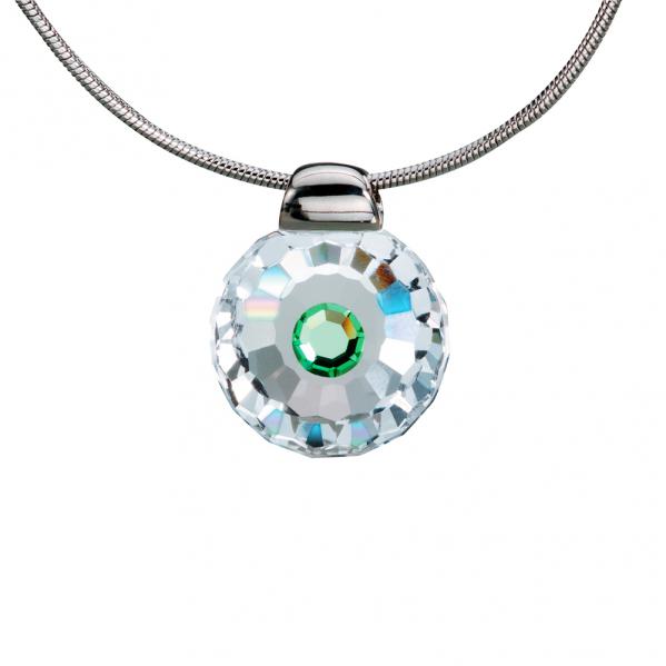 Preciosa Crystal Peridot Solitaire Pendant - Betty