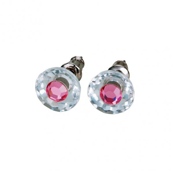 Preciosa Crystal Rosa Stud Earrings - Bettina