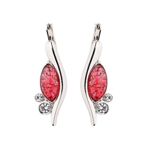 Preciosa Crystal Pink Gem Earrings - Jayde