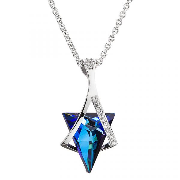 Blue Triangle Crystal Pendant named Mystique by Preciosa Crystal